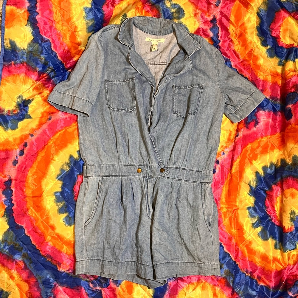 Denim romper